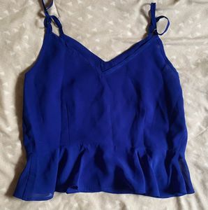 Blue Button-Down Cami Top