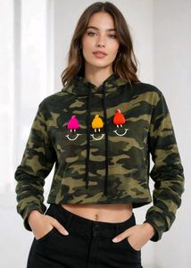 Camo Hoodie with Cute Details