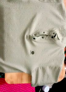 Green Button-Up Shirt