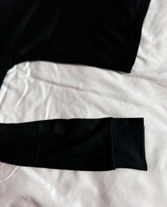 Black Cutout Long Sleeve Top