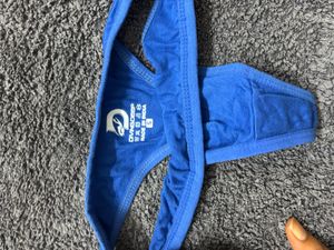 Blue Cotton Thong