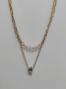 Twinkling Teardrop Layered Necklace