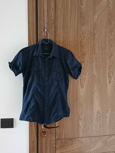 Woodland Men's Casual Blue Shirt