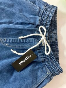 Baggy Denim Cargo Pants