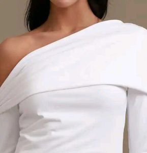 White One-Shoulder bodycon dress 🤍🫣