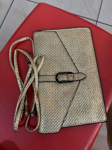 Women Golden  Clutch