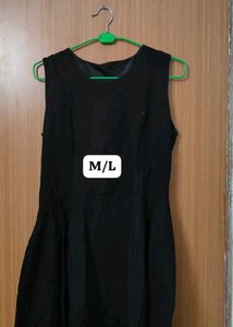 Black Fitted Flare Dress, Premium Lycra Quality