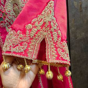 KTT heavy mirror &amp; zari work Tissue Kurta Set