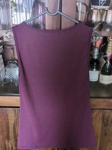 Purple Button Tank Top