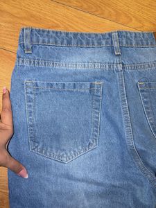 Blue Denim Cargo Jeans