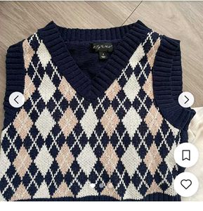 Argyle Knit Sweater Vest
