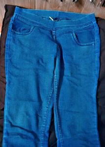 Pull On Denim Jeggings