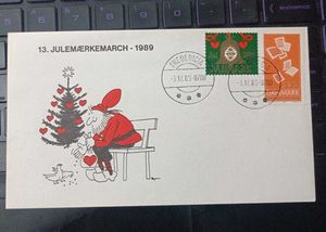 Denmark Postal Envelope With 2 Stamps