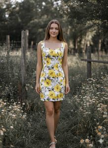 Floral Print Mini Dress