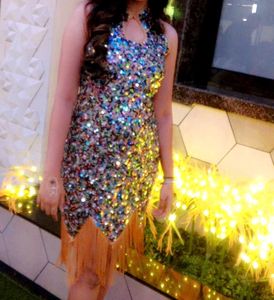 Sequin Fringe Party Dress