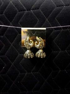 Peacock Jhumka Earrings
