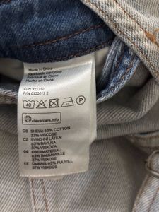 H&amp;M washed blue denim cotton dungree