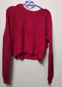Red Cropped Sweater