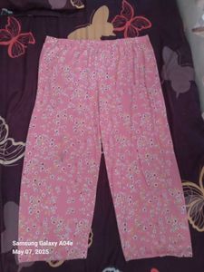 Pink Floral-Print Lower – Lightweight &amp; Breathable