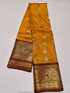 Elegant Yellow Banarasi Saree