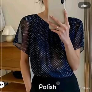 New With Tag Korean Asthetic Cute Bow Top