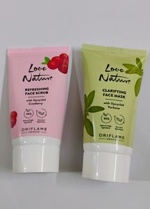 LOVE NATURE REFRESHING FACE SCRUB AND MASK