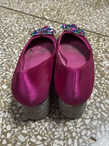 Pink Embellished Ballerinas