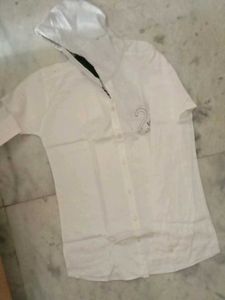 White Hooded Shirt