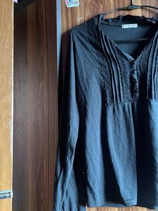 Black Lace Trimmed Top