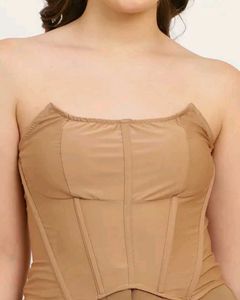Stylish Tan Corset Top