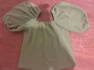 Green Off-Shoulder Top