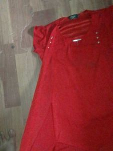 Overcoat Attached Red Top