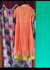 Peach Long Frock