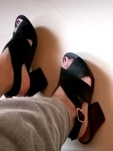Black Leather Heels 👠