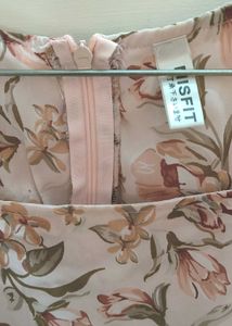 pastel colour floral midi dress.