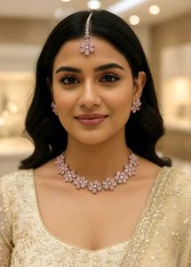 Floral Pink Jewelry Set