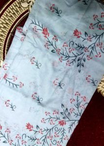 Floral Cement Dress Material