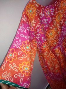 Xxl Branded Bandhani Print Kurta