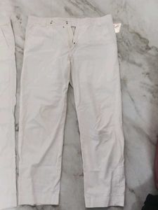White Casual Pants