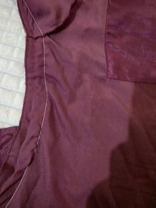 Mauve Kurta Set Cotton Silk