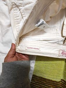 White Embroidered Trouser