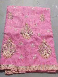 Royal Pink Chamki Saree