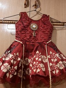 Maroon Baby Girl Frock
