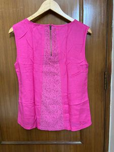 Lace Pink Sleeveless Top