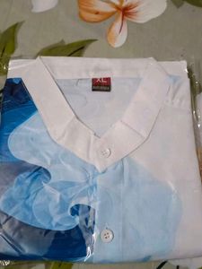 Blue Wave Print Shirt