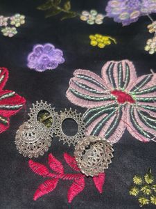 Oxidized Silver Jhumka Earrings