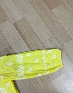 Yellow Embroidered Dress.