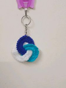 Crochet 3 Ring Keychain
