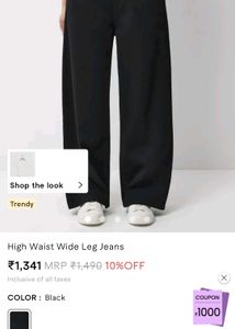 Savana Wide Leg Jeans Black