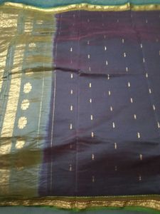 GentlyUsed KanchiPattu Saree with Stiched Blouse
